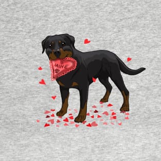 Valentine's Rottweiler T-Shirt